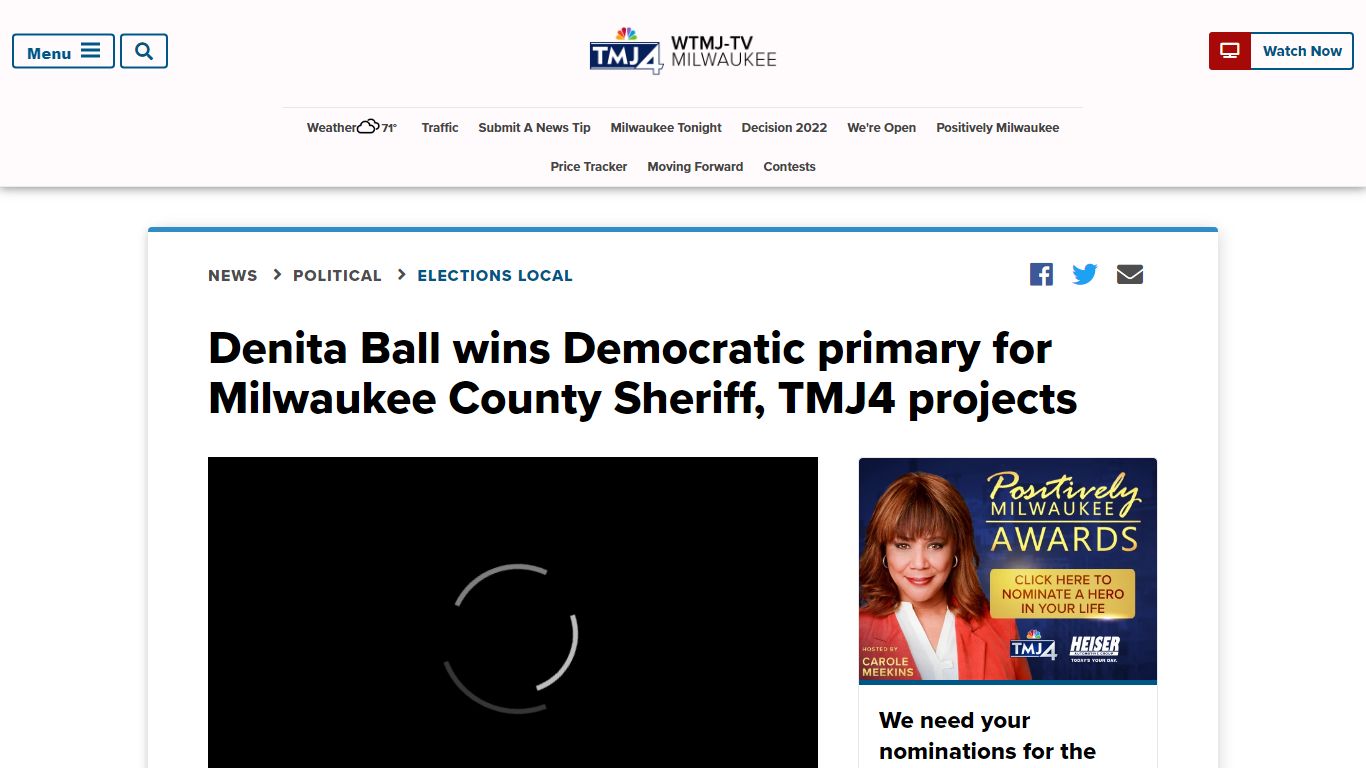 Denita Ball wins primary for Milwaukee County Sheriff