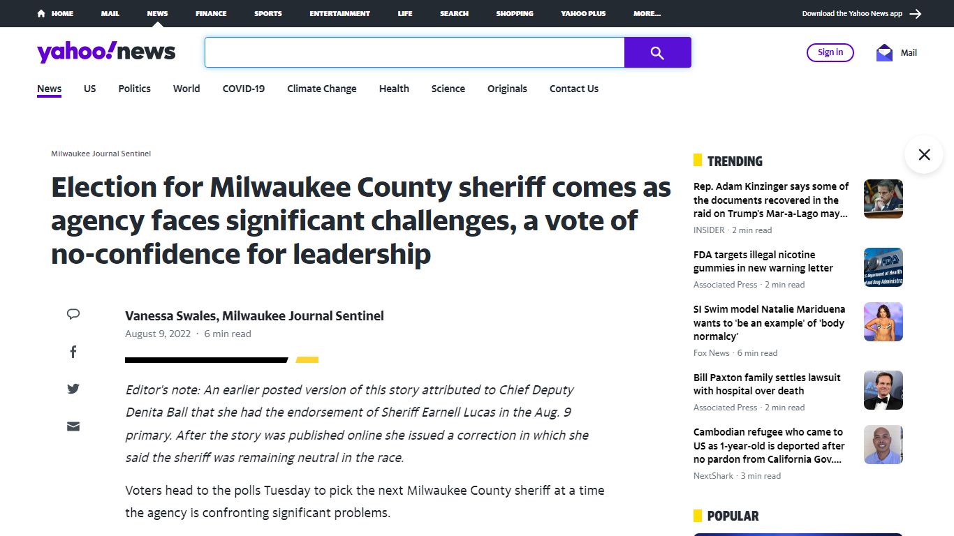 Election for Milwaukee County sheriff comes as agency faces significant ...